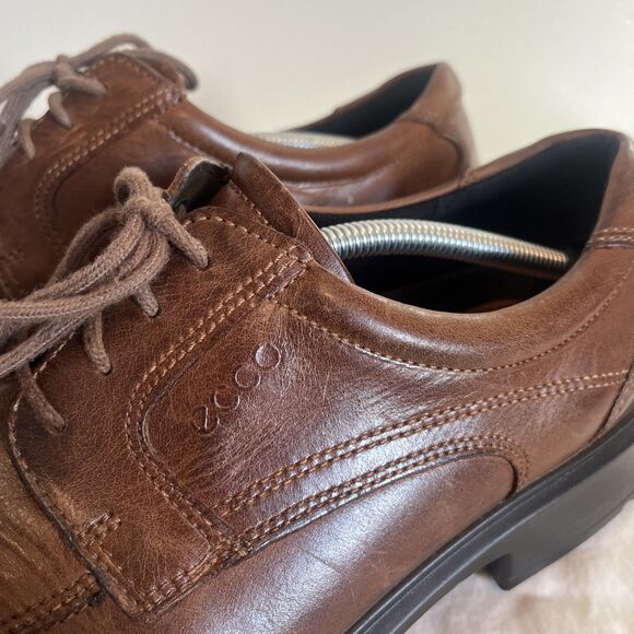 ECCO Helsinki 2 Men\'s Leather Bike-Toe Derby Shoe, Brown- Size US 12 main image 5